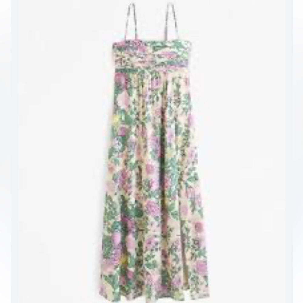 Abercrombie & Fitch Floral Maxi Dress - Green and Pink
